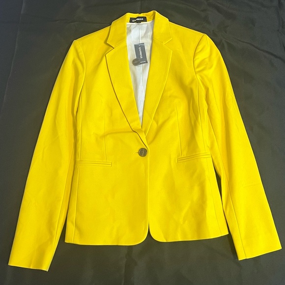 Express Jackets & Blazers - NWT EXPRESS Women's Canary Yellow Blazer